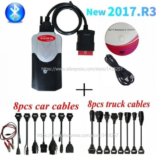 Vd Ds150e Cdp New Vci 2017.R3 with Keygen 2016R0 for Delphis OBD Diagnostic Repair Tool Obd2 Scanner +Car/Truck Cables to Choose