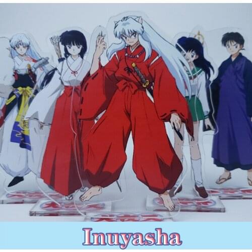 Japan Anime Inuyasha Sesshoumaru Transparent Higurashi Acrylic Stand Figure Cosplay Desk Decor Model Plate Holder Xmas Toy Gift