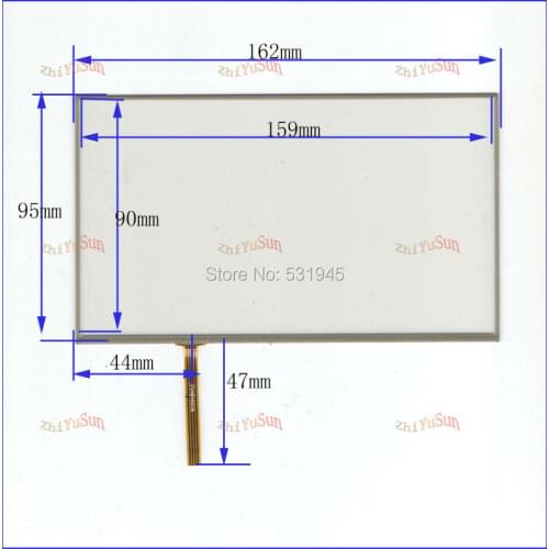 ZhiYuSun 10PCS/LOT New 7 inch TOUCH Screen panels 162mm*95mm for GPS or commercial use post 162*95 BC0648A Freeshipping