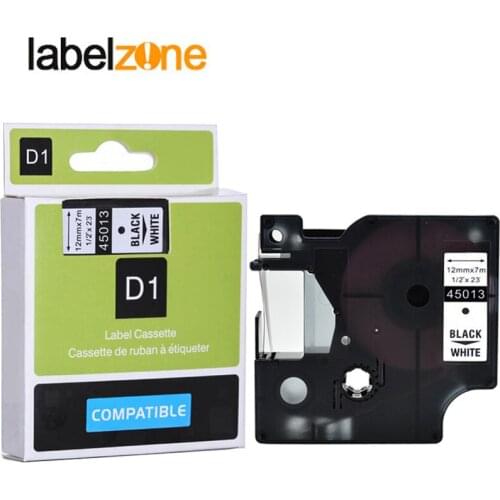 50pcs 45013 Compatible dymo D1 12mm tapes ribbon cassette for Dymo label manager LM 160 280 label maker