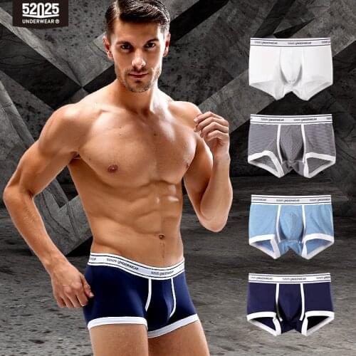 52025 Men Underwear Boxers 4-Pack Cotton Modal Soft Breathable Comfortable Underwear Boxershorts Men Underwear Sexy Boxer Men
