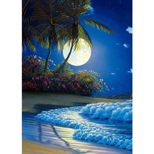 5D DIY Full Diamond Painting Landscape Seascape Cross Stitch Kit Mosaic Picture Rhinestone Embroidery Decoration Gift