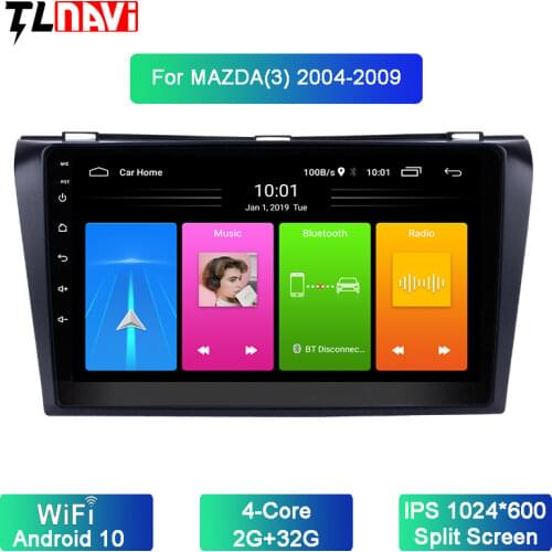 9 inch car audio radio system player Android 10 For 1mazda 3 2004-2013 gps navigation