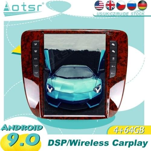 For GMC Yukon/ Chevrolet Tahoe/Chevrolet Silverado 2007+ Android 9.0 Tesla Carplay Car GPS Navigation Multimedia Radio Player