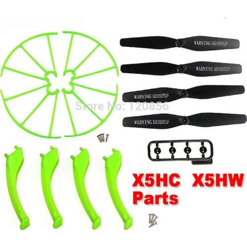 Free shipping SYMA X5HW X5HC X5S X5SC X5W RC Quadcopter Drone Spare Parts Set Landing Gear Blade Propeller Protect Ring