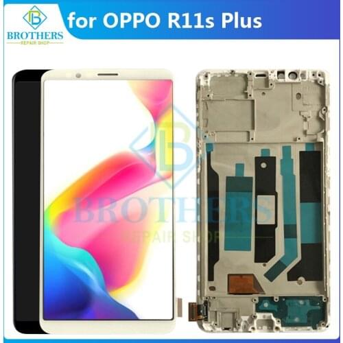 For OPPO R11S Plus LCD Screen LCD Display with Frame for R11SPlus Touch Screen Digitizer LCD Assembly Phone Replacement Test Top