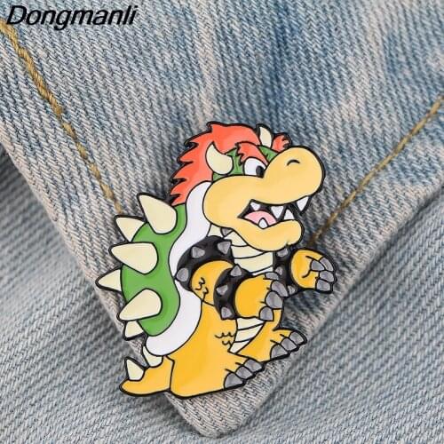 DZ283 Game Villain Role Bowser Enamel Pins Badge Brooch Backpack Bag Collar Lapel Jewelry