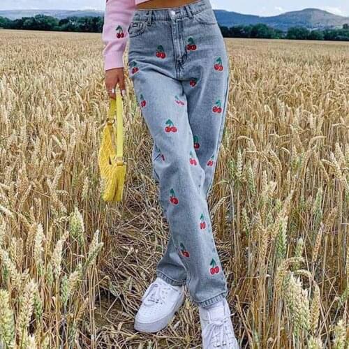 Facavil Women's Jeans With Embroidery