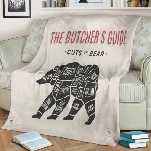 Bear Flannel Throw Blanket 3D Printed Keep Warm Sofa Child Blanket Home Decor Textiles Dream Family Gift