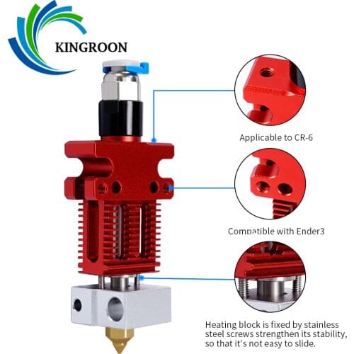 KINGROON 3D Printer CR-6 SE Assembled Hotend Kit All Metal Extrusion Extruder 3D Printing Parts for Creality CR-5 Ender 3 CR6 SE