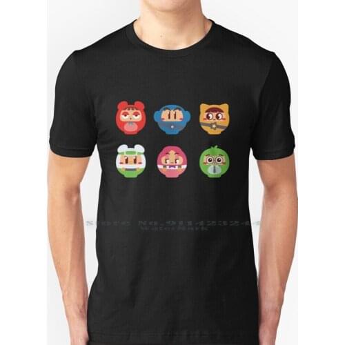 Daruma X Kart Rider Collection T Shirt 100% Pure Cotton Kartrider Daruma Japanese Cute Bazzi Dao Diz Marid Ethen Uni Mehjas