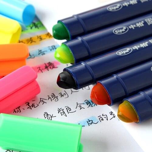New Arrival 1 pc Jelly polygons Highlighter Multicolor optional Marker Pen Kids Student Learning Office Supplies