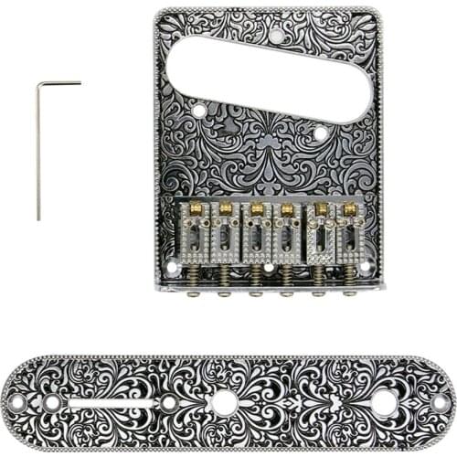 1 set Metal 6 String Saddle Volume Control Bridge Plate Replacement For Fender Telecaster Electric Guitar Repair Tool Parts