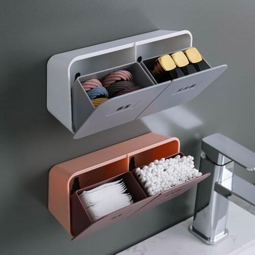 Multifunctional Storage Box Cotton Save Tools Portable Toothpick Wall-mounted Clamshell Table Cosmetic Organizer Box Household
