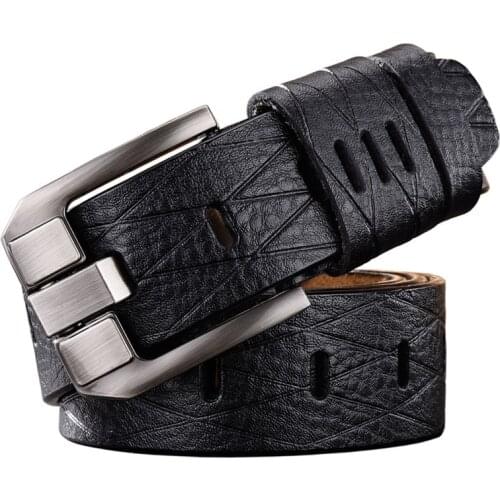 Mens crocodile leather high quality classic black buckle jeans belt crocodile leather casual belt business belt denim belt