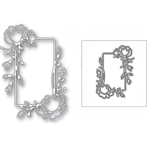 New Rose Frame Flower 2020 Metal Cutting Dies for DIY Scrapbooking Paper Decorative and Card Making Embossing Craft No Stamps