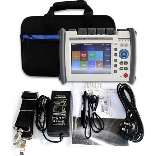 8000MAX High Accurate OTDR Multi Wavelengthes Fiber Optic OTDR Reflectometer FTTH With VFL OPM OLS Event Map Touch Screen FC SC