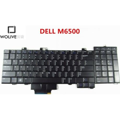 Genuine 90% New US Keyboard For Dell Precision M6500 US ENGLISH Keypad BackLight NSK-DE101 Keyboard F759C Replacement