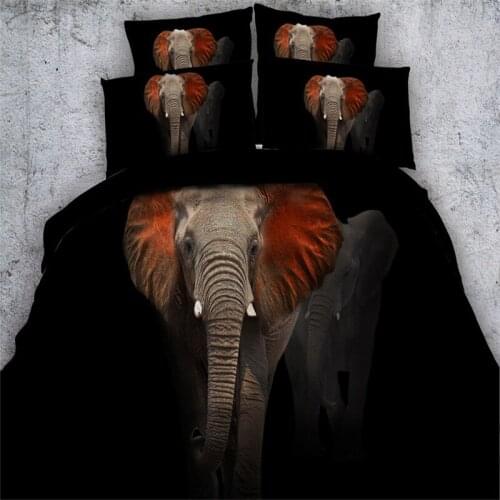 Free shipping 3d animal elephant cat fish 1 quilt cover+2 pillow cases twin/full/queen/king/super king size floral bedding