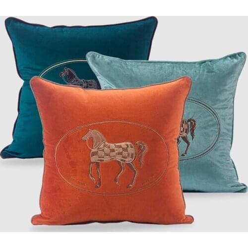 Embroidery sofa pillow car decoration pillow living room pillow case waist pillow cushion home decoration pillow