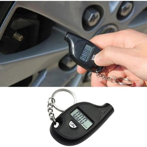 Mini Portable Keychain Tire Tyre Wheel Air Pressure Gauge Tester Digital LCD 5-100 PSI Procession Tool Tire Pressure Monitor