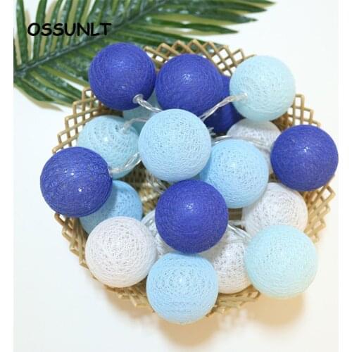 Cotton Balls Light LED String New Year Christmas Fairy Garden Decoration Home Wedding Bedroom Party Holiday Outdoor Decor Lights