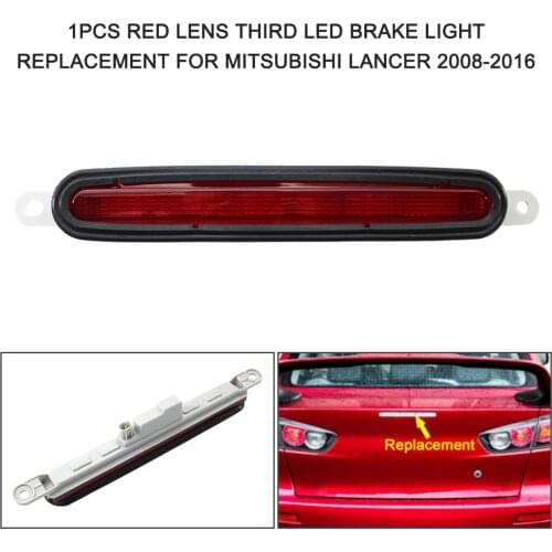 Red Lens Third LED Brake Light Stop Lamp Replacement for Mitsubishi Lancer 2008-2016