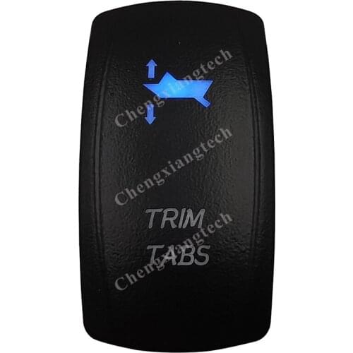 Trim Tabs Up/Down Car Boat Blue Led Lasor 7 Pins 3 Way Momentary Rocker Toggle Switch ( On ) Off ( On )12v 24v Marine Grade