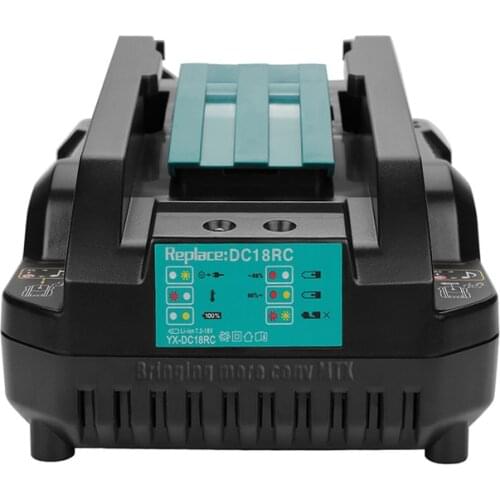 NEW DC18RCT Li-ion Battery Charger 4A Charging Current for Makita 14.4V 18V BL1830 Bl1430 DC18RC DC18RA Power tool EU Plug
