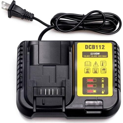 DCB112 12V 20V MAX Lithium Ion Battery Charger for DCB206 DCB205 DCB203 DCB201 DCB120 Replace for DCB107 DCB105 DCB101 DCB115