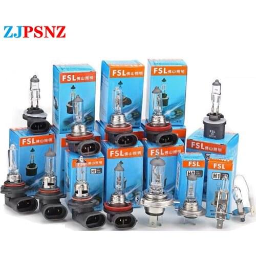 12V 24V Car Light Motercycle Car Halogen Bulb Voiture H1 H3 H4 H7 H8 H9 H11 880 881 9005 9006 12 HB3 HB4 55W 100W 90W 1PCS