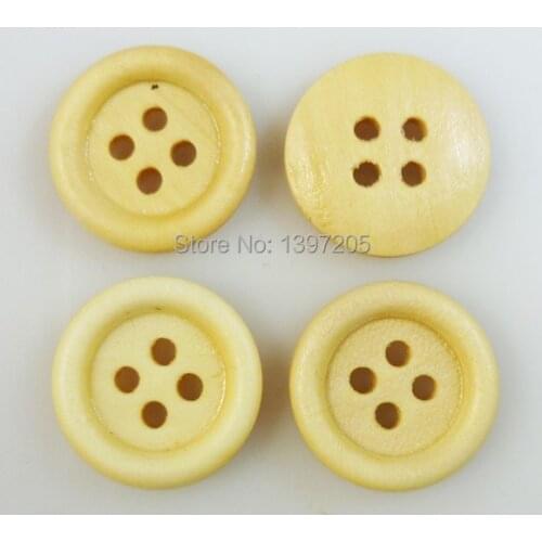 100PCS 4-Holes Color Wooden Buttons Sewing Clothes Boots Coat Accessories MCB-290