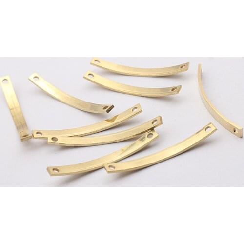 20pcs Raw Brass Tube Connector Charms For DIY Bangle Bracelet Jewelry Findings Making Supplies 3*30mm