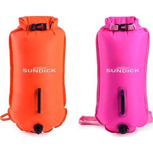 36X72CM Outdoor Swimming Buoy Three-layer Double-airbag Swimming Drift Bag Swimming Float Waterproof PVC Lifebelt Water Sports