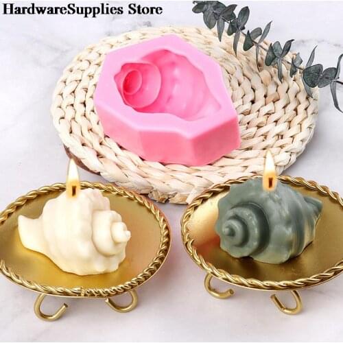 3D Sea Snail Silicone Candle Mold The Conch Shell Gypsum Plaster Craft Molds Mini Handmade Candle Soap Mould