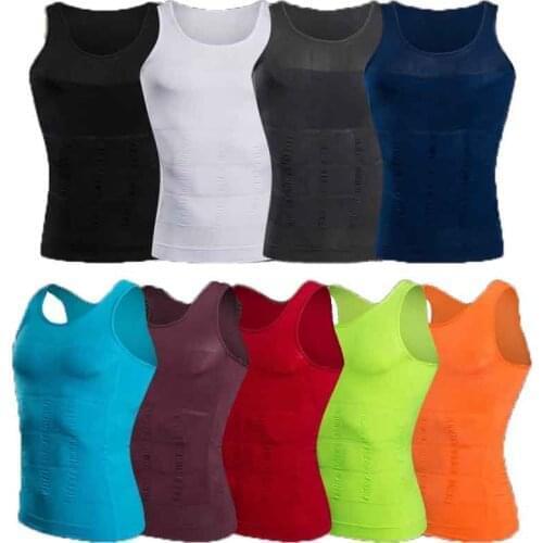9 Color Men Corset Body Slimming Tummy Shaper Vest Belly Waist Girdle Shirt Shapewear Underwear Girdle Shirt Waist Girdle Shirts