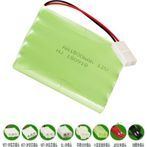 1800mah 12v rechargeable Battery For Rc toy Boat Car Tanks Trains Robot Gun Ni-MH AA 12v Battery Pack 1-5pcs for rc boats