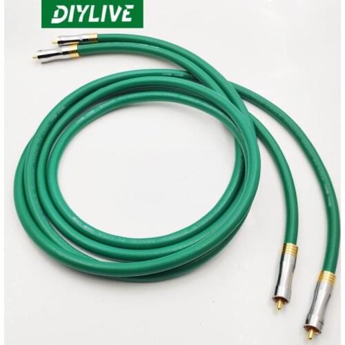 DIYLIVE 5 meters McIntosh copper and silver alloy fever audio audio cable double lotus head RCA signal cable