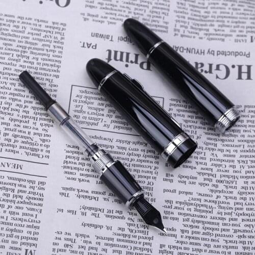 B2RC New Jinhao 159 Black And Silver M Nib Fountain Pen Thick