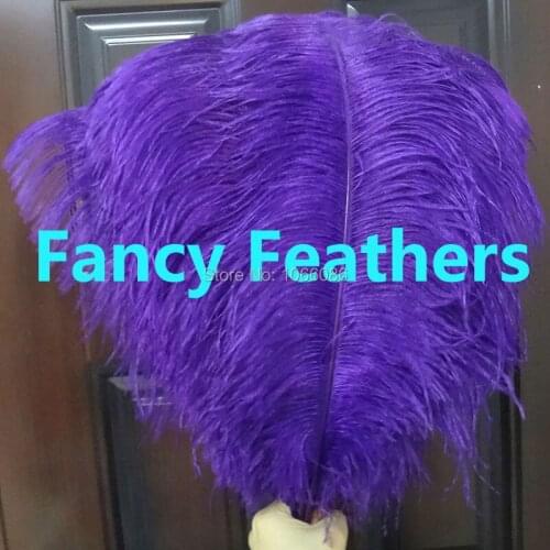 EMS Free Shipping 50pcs/lot 55-60cm 22-24inch Top quality Purple ostrich feathers ostrich plumages plumes