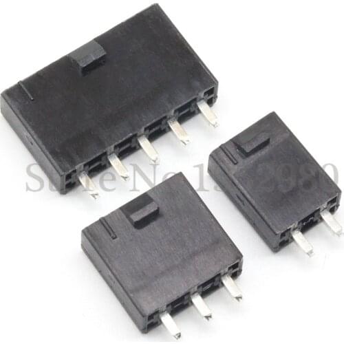50PCS 4.2mm Connector 5557 Single Row Straight Pin 180 Degree Wafer 2/3/4/5/6P Black