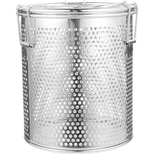 1Pc 304 Stainless Steel Seasoning Bag Gravy Soup Taste Spice Box Basket Brine Hot Pot Slag Separation mesh Colander Strainers