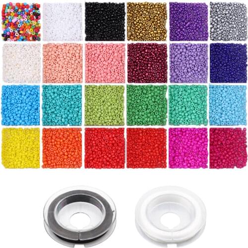 Pure Rice Bead Round Semi-Precious Stone Bead Craft Kit Set, Earring Jewelry Making Kit, Glass Seed Letter Bead DIY Art Crafts