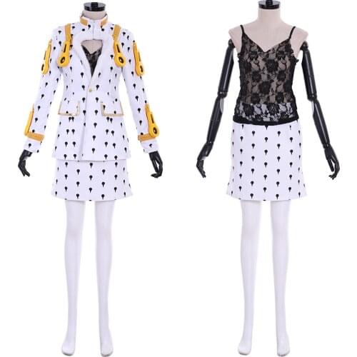 JoJos Bizarre Adventure Golden Wind Bruno Bucciarati Cosplay Costume Female Version Bruno Bucciarati Top Skirt L321