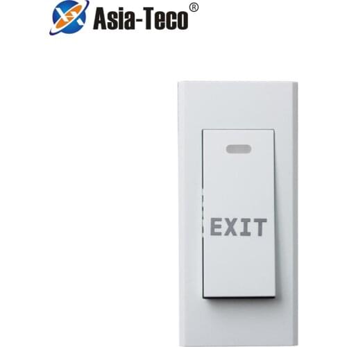NO/NC/COM Narrow Exit Button Wall Mount Push Switch Door Release Exit Button Switch For Access Control System