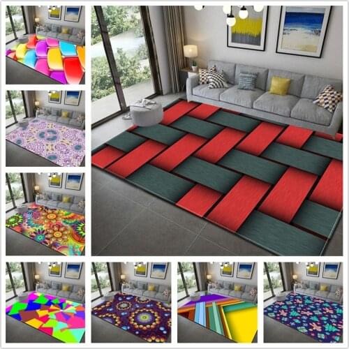 New Red/Grey Plaid Geometric 3D Printing Carpets For Living Room Bedroom Area Rugs Kids Room Play Floor Rug Child/Baby Crawl Mat