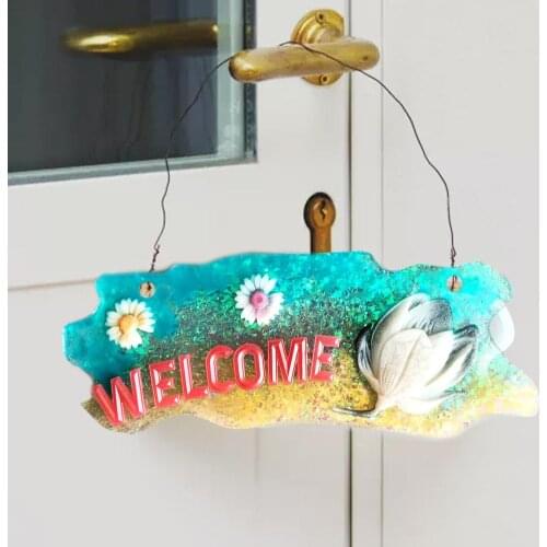 New Year Door Sign Silicone Resin Mold Cloud Shape Hanging Sign Epoxy Resin Mould for DIY Gift Door Home Office