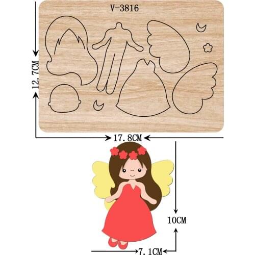 New girl wooden dies cutting dies for scrapbooking Multiple sizes V-3816