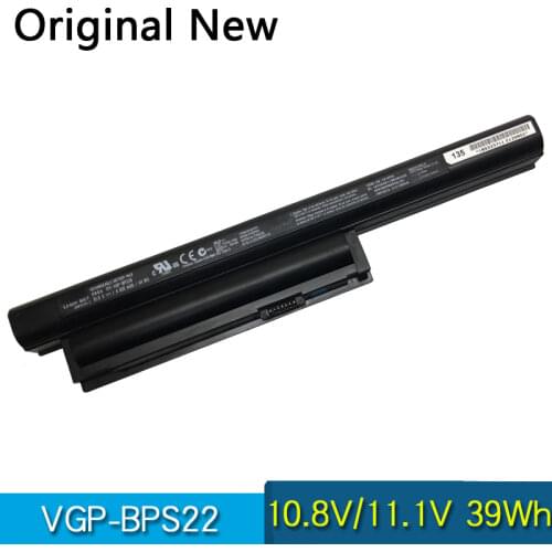 NEW Original VGP-BPS22 Laptop Battery For SONY VAIO VPC-EB3 VPC-EB33 VPC-E1Z1E EC2 VGP-BPS22A VGP-BPL22 VGP-BPS22/A 11.1V 39Wh