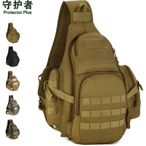 Outdoor Single Shoulder Backpack Large Capacity Cycling Travel Bag Tactics Chest Pack \can Hold 14 Inch Computer a5453